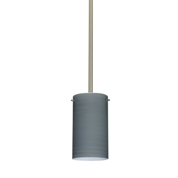 Besa Lighting Stilo 7 Stem Pendant, Titan, Satin Nickel Finish, 1x40W Candelabra 1TT-4404TN-SN - main